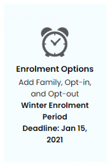 2021 Winter Term Health & Dental Add-on/Opt-out Deadline